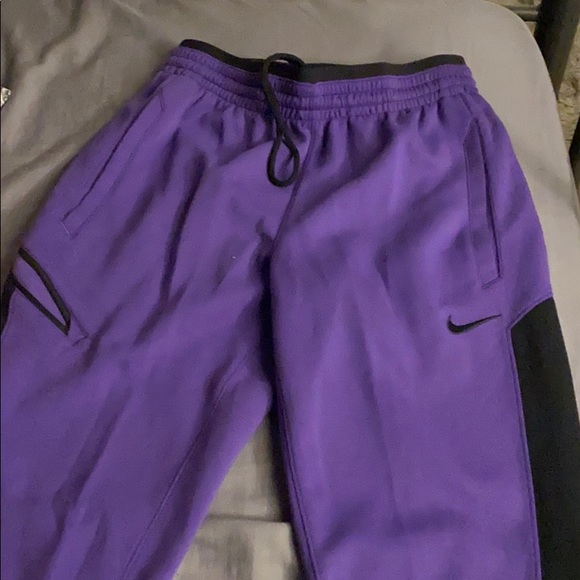 Nike sweatpants purple and black size small - Picture 1 of 12